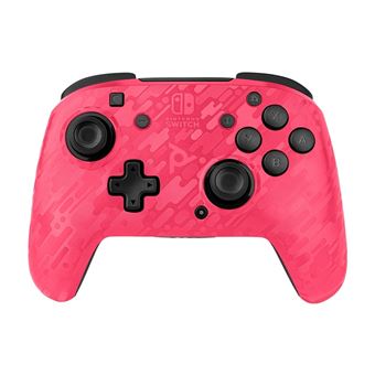 Manette Nintendo Switch sans fil Pdp Faceoff Deluxe Camouflage Rose