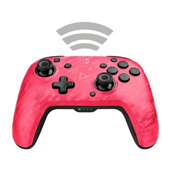 Manette Nintendo Switch sans fil Pdp Faceoff Deluxe Camouflage Rose