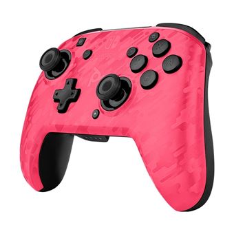 Manette Nintendo Switch sans fil Pdp Faceoff Deluxe Camouflage Rose