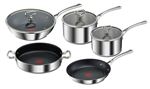 Batterie de cuisine 5 pièces Tefal Reserve Collection Inox Tri-Ply E475S544 Argent