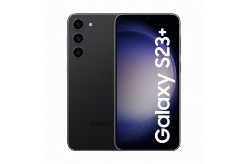 Samsung Galaxy S23+ - 5G smartphone - double SIM - RAM 8 Go / Mémoire interne 256 Go - OLED display - 6.6" - 2340 x 1080 pixels (120 Hz) - 3 x caméras arrière 50 MP, 12 MP, 10 MP - front camera 12 MP - noir fantôme