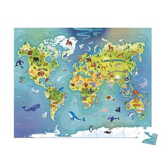 Puzzle 100 pièces Janod Monde