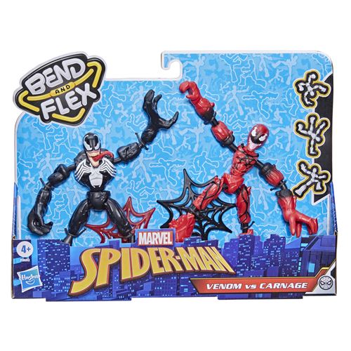 Pack de 2 figurines Spiderman Bend and Flex Carnage Venom