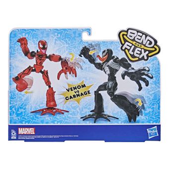 Pack de 2 figurines Spiderman Bend and Flex Carnage Venom