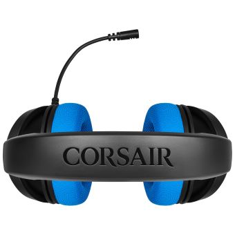 Casque filaire gaming HS35 bleu CORSAIR : le casque à Prix Carrefour