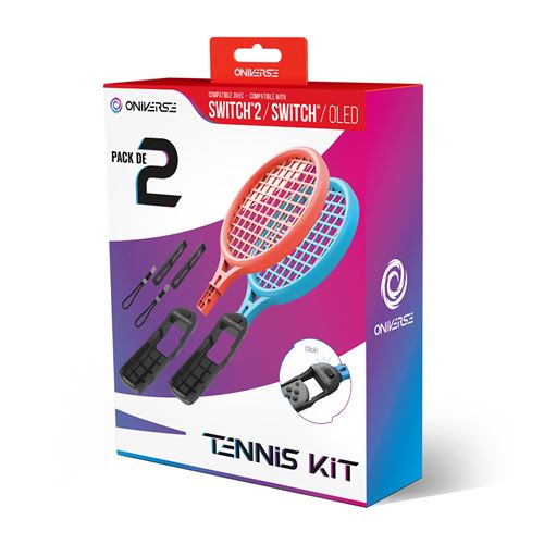 Pack de 2 raquettes de tennis Oniverse pour Nintendo Switch 2 Nintendo Switch et Nintendo Switch modèle OLED - vue 1