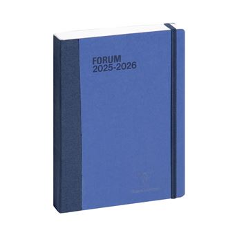 Agenda scolaire journalier Clairefontaine Forum Collection Age Bag Août 2025 à Juillet 2026 12 x 17 cm Bleu - 1