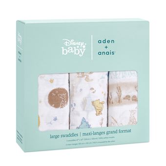 Coffret de naissance Disney Lot de 3 maxi-langes Winnie in the woods