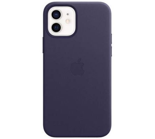 Coque en cuir avec MagSafe pour iPhone 12 mini Violet profond
