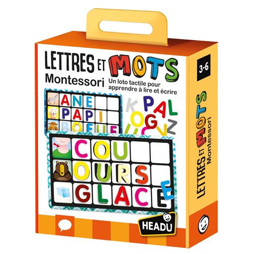 Jeu découverte Headu Lettres et Mots Montessori - Headu