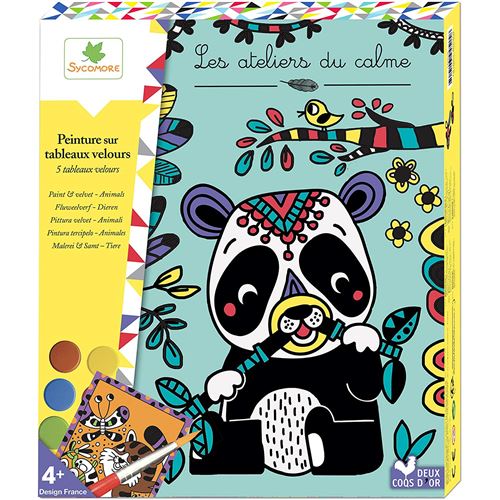Kit créatif Au Sycomore Peinture Velours Animaux