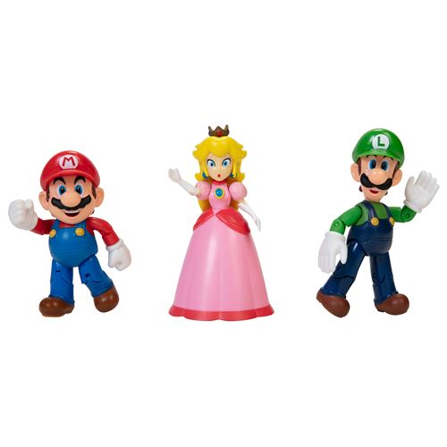 World Of Nintendo New 2018 Mushroom Kingdom Diorama Gift Set 3 Figure Pack Action - vue 3