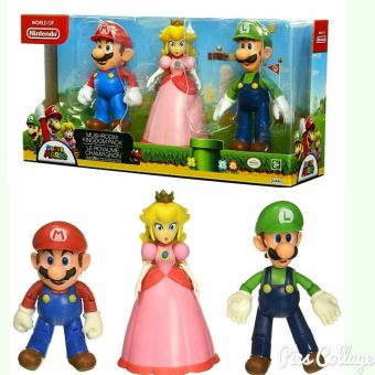 Diorama de 3 figurines Nintendo Mario Mushroom