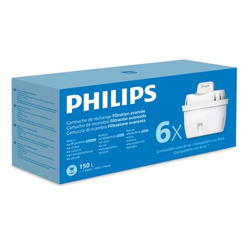 Pack De 6 Cartouches Filtrantes Philips Micro X-Clean AWP212