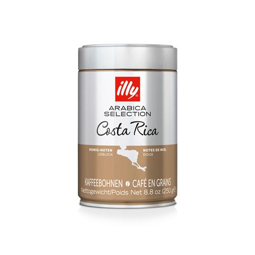 Café en grains Illy Arabica Selection Costa Rica 9980 Argent et Marron
