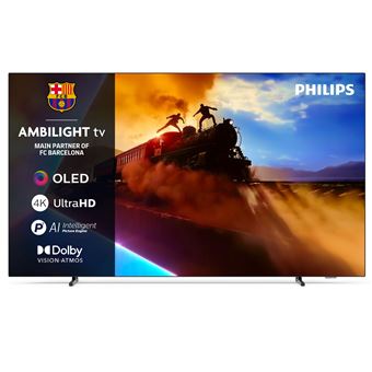 TV OLED Philips 55OLED760 139 cm 4K UHD Ambilight 2025 Gris métal