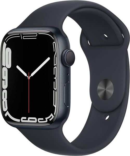Apple Watch Serie 7 Boîtier en aluminium Minuit 45 mm avec Bracelet Minuit Reconditionné par Lagoona