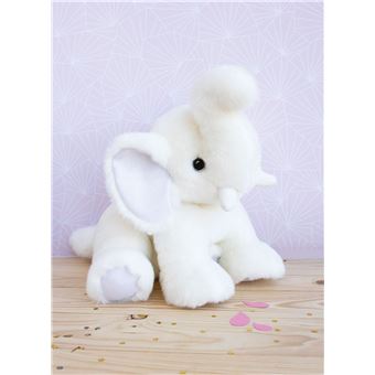 Peluche Histoire d'Ours So Chic Eléphant 35 cm Blanc