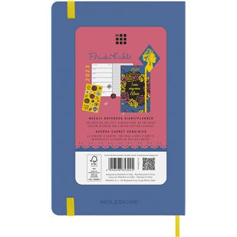 Agenda scolaire Moleskine 2022 2023 Semainier Frida Kahlo grand format Bleu