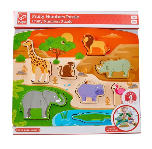 Puzzle 11 pièces Figurines animaux sauvages Hape