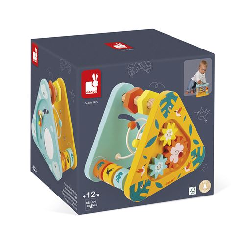 Janod Multicolore Jouet En Bois Tropik Triangle Multi-Activités