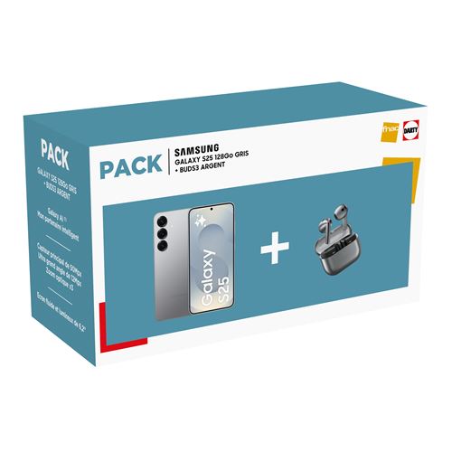 Pack Smartphone Samsung Galaxy S25 6 2 5G Double SIM + Buds 3 - vue 1
