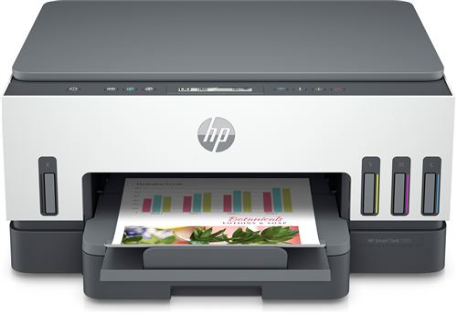 Imprimante tout-en-un HP Smart Tank Plus 7005 Jet d'encre couleur Copie Scan Blanc et gris