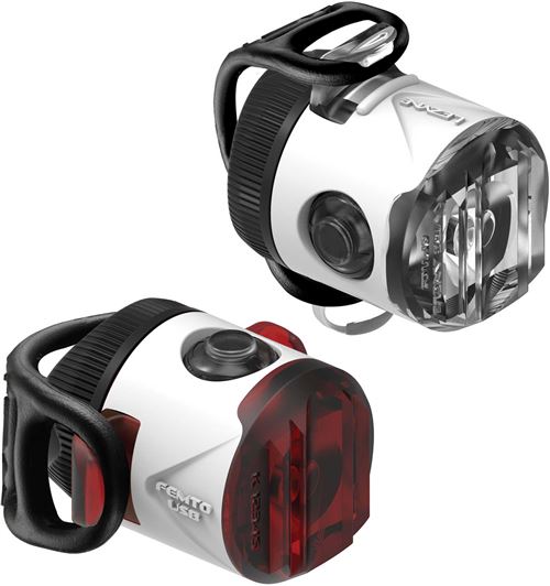 Pack de 2 éclairages vélo Lezyne LED Femto USB Drive Blanc