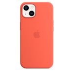 Coque en silicone avec MagSafe pour iPhone 13 Nectarine