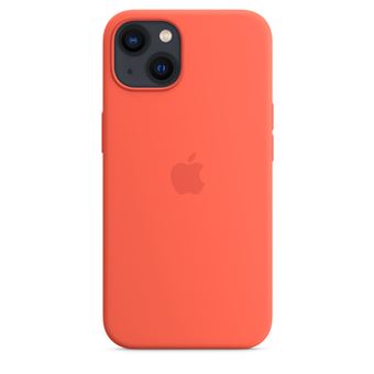 Coque en silicone avec MagSafe pour iPhone 13 Nectarine