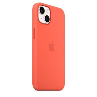 Coque en silicone avec MagSafe pour iPhone 13 Nectarine