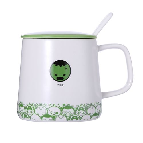 Tasse en céramique Miniso Marvel Hulk Blanc et Vert