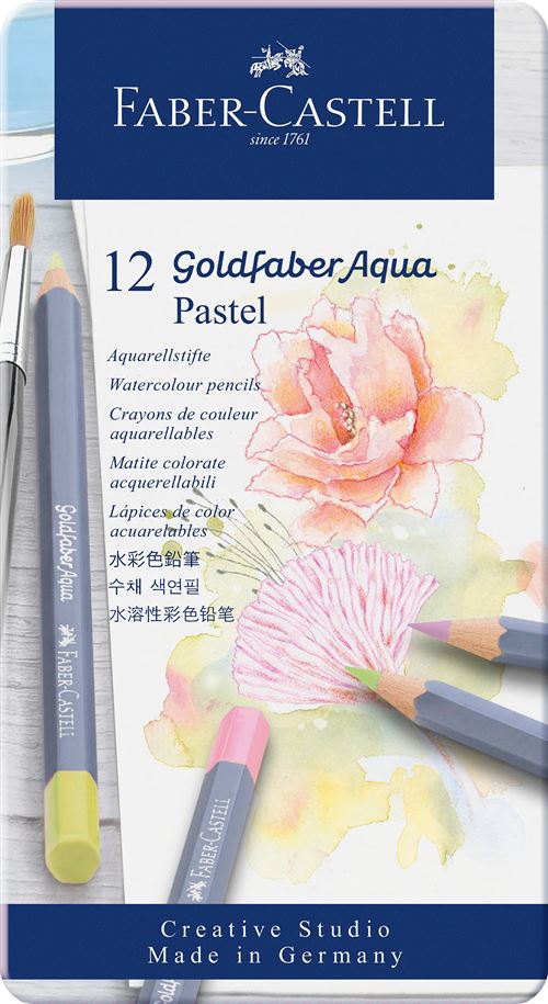 FABER-CASTELL Aquarellstifte GOLDFABER, 12er Metalletui