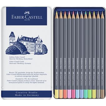 Boîte de 12 crayons de couleur aquarellables Faber Castell Goldfaber Aqua