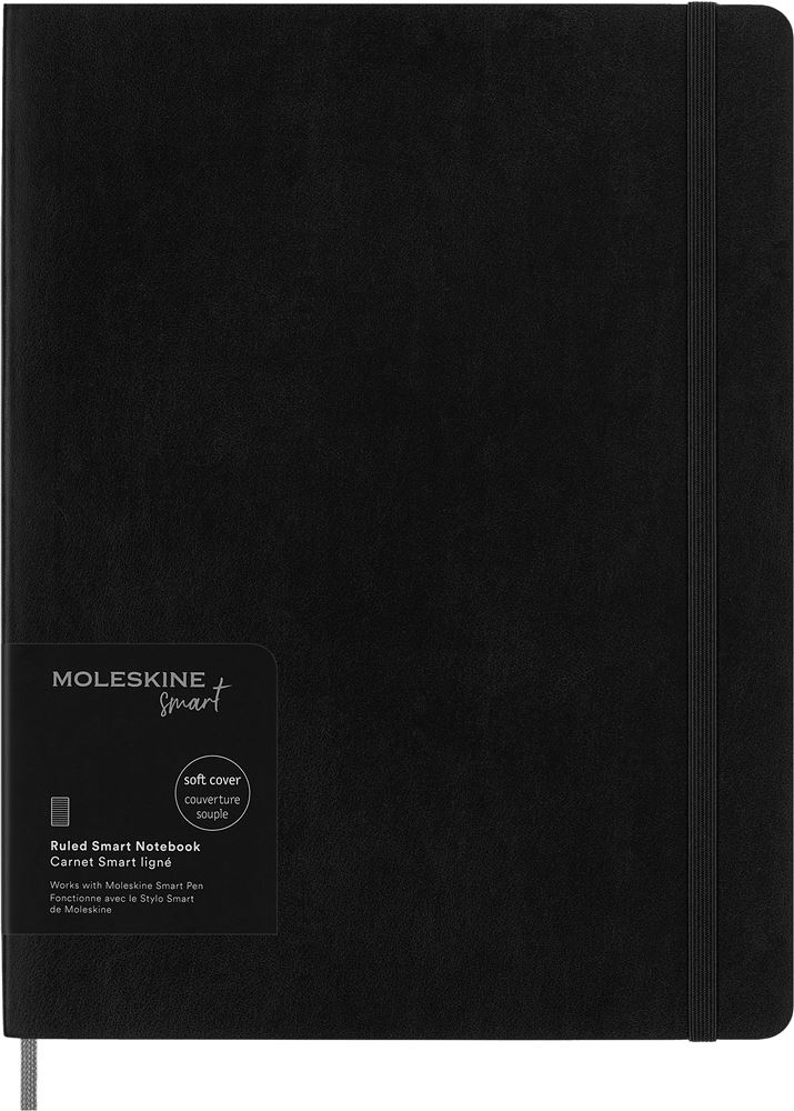 ligné Moleskine Smart Format Extra Large Couverture Souple Noir