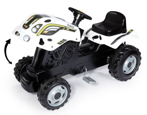 Tracteur farmer xl + remorque - capot ouvrable - vert Smoby | King Jouet France - Tracteurs à pédales
