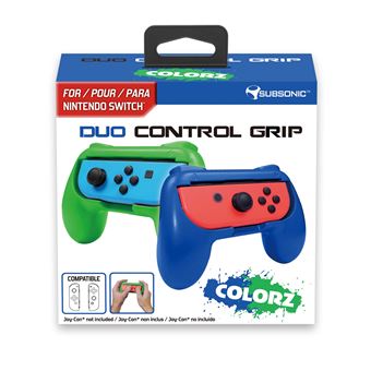 Pack de 2 Grips Subsonic Vert et Bleu pour Joy-Cons Nintendo Switch