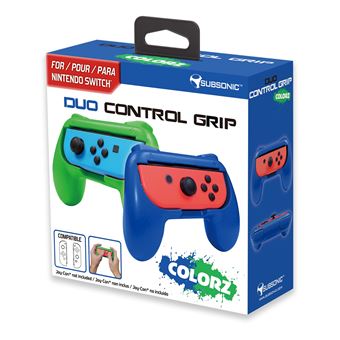 Pack de 2 Grips Subsonic Vert et Bleu pour Joy-Cons Nintendo Switch