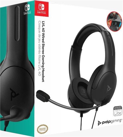 Casque Gaming Stéréo filaire Pdp LVL40 Noir