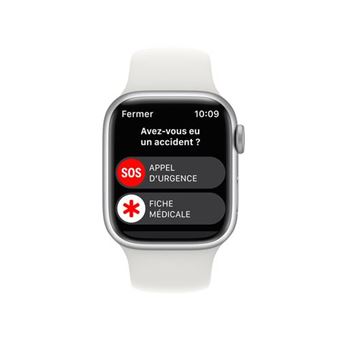 Apple Watch Series 8 GPS + Cellular, boîtier Aluminium Lumière Stellaire 41mm avec Bracelet Lumière Stellaire