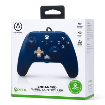 Manette filaire améliorée PowerA pour Xbox Series X|S Midnight Bleu