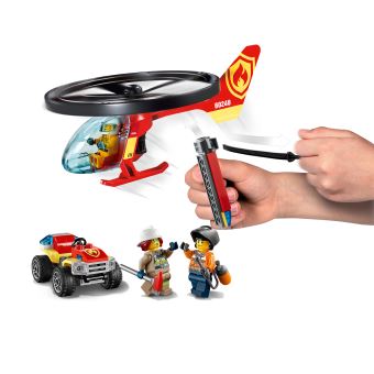 La caserne et l'hélicoptère des pompiers Lego