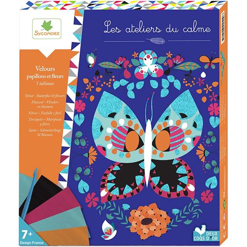 Kit créatif Au Sycomore Velours Papillons et Fleurs
