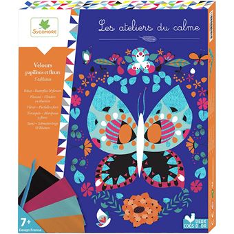 Kit créatif Au Sycomore Velours Papillons et Fleurs - 1