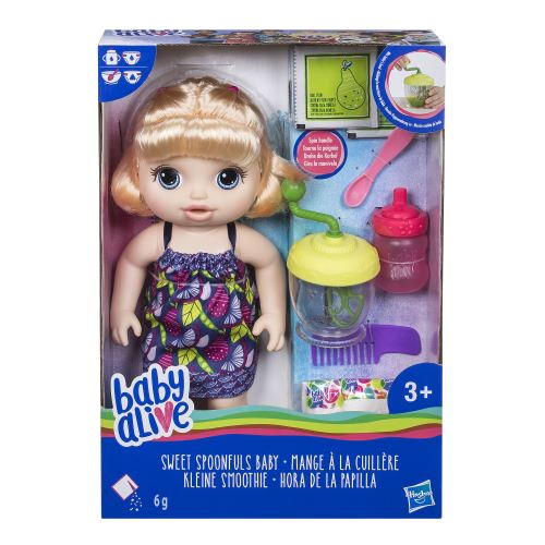Poupon Baby Alive Mange à la cuillère Blonde