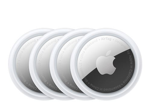 Pack 4 AirTag Apple Blanc et noir