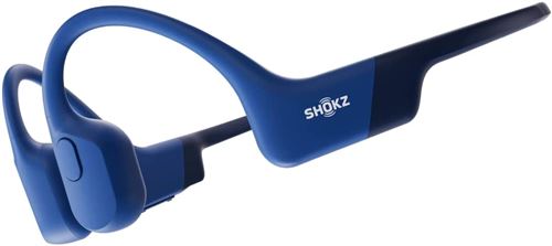 AfterShokz OpenRun - Koptelefoon met micro - open oor - bevestiging achter de nek - Bluetooth - draadloos - blauw