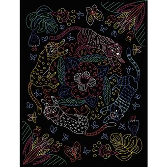 Janod - Scratch Art Animetrix - Cartes à Gratter - 10 Tableaux - Les