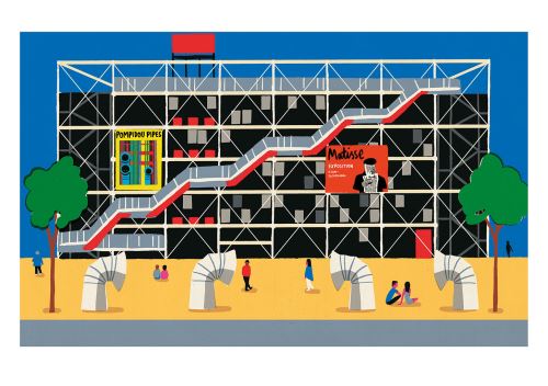 Affiche Sergeant Paper Centre Pompidou 50x70 cm Edition limitée signée