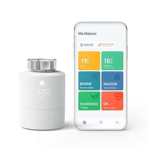 Tado Blanc Kit De Démarrage Tête Thermostatique Connectée Et Intelligente V3+